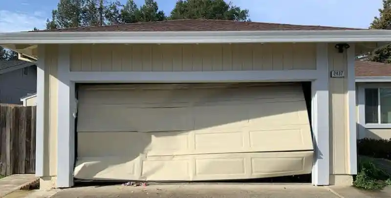 broken garage door