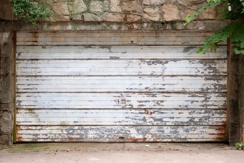 An old garage door